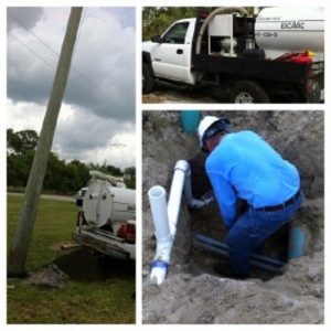 Potholing Construction Services Working on Uncovered Pipes Cable